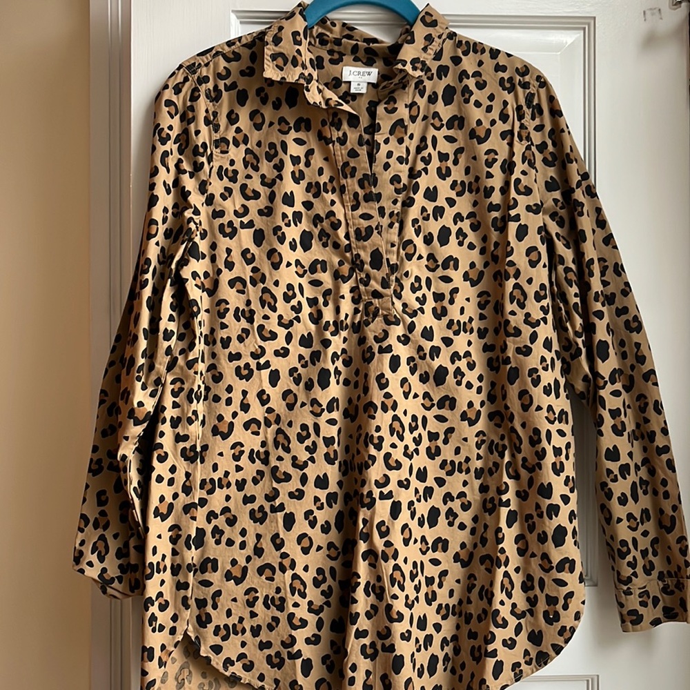 J Crew leopard print tunic size S